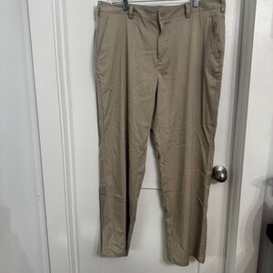 Nike Dri-FIT Flat Front Golf Pants Khaki Men's 38 #598445-221